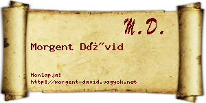 Morgent Dávid névjegykártya
